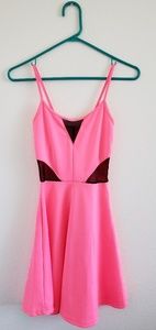 Neon pink  skater dress
